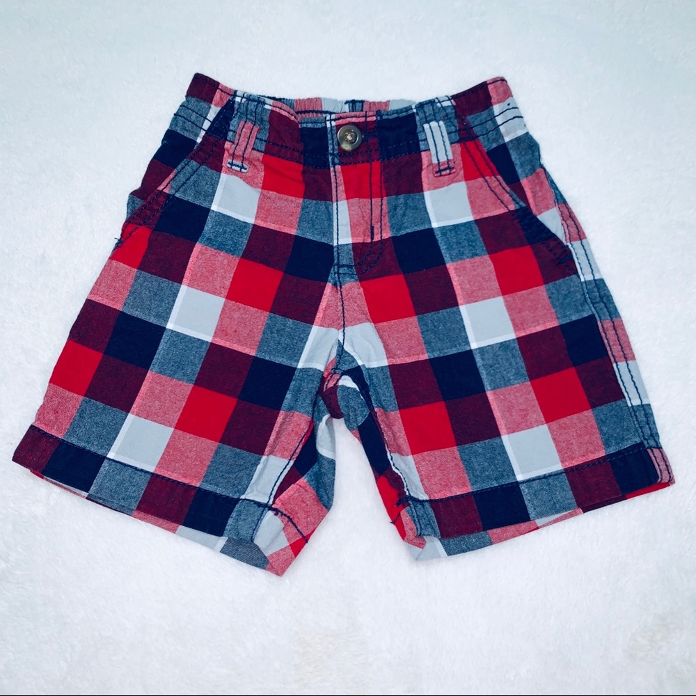 12-18M Boys Plaid Shorts